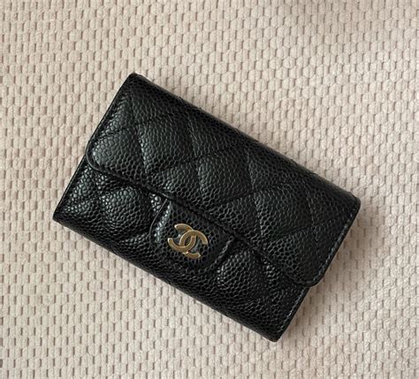 vintage chanel card holder flap|Chanel flap card holder price.